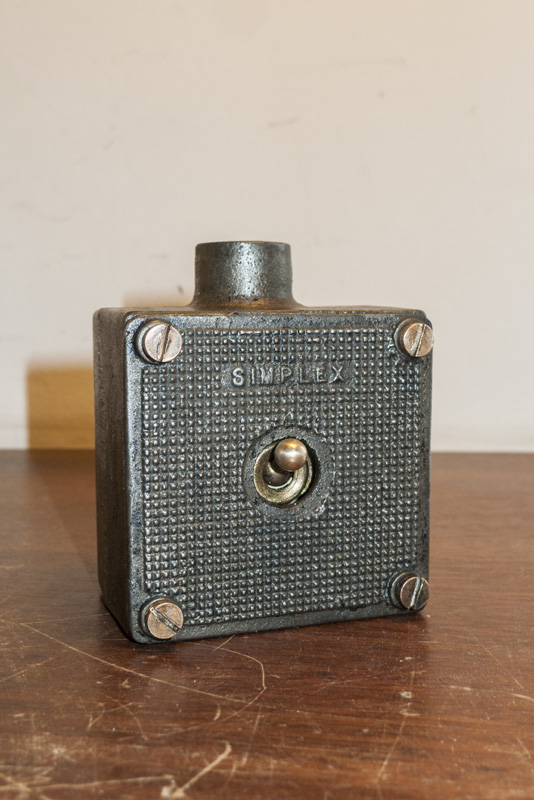 Vintage Industrial Factory Light Switch Simplex 193050's (Enamel